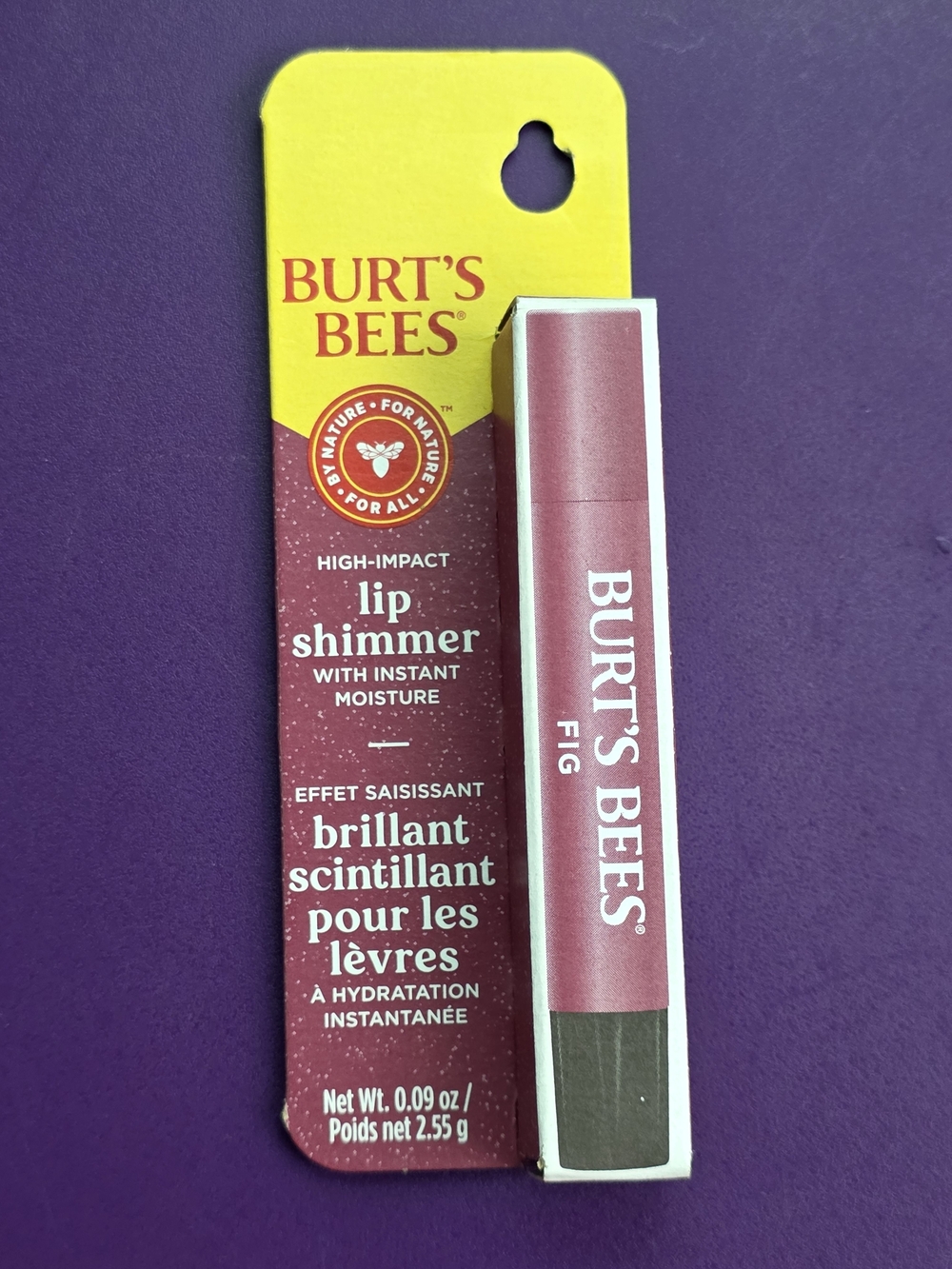 Burt's Bees Fig Lip Shimmer — Mauve-Pink